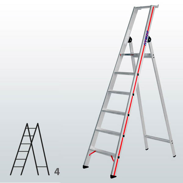 Escalera manual de tijera con plataforma FGDB-01519