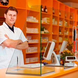 Seguridad y medio ambiente / Cerramientos y protecciones / Medidas de distanciamiento / Mamparas De Cristal