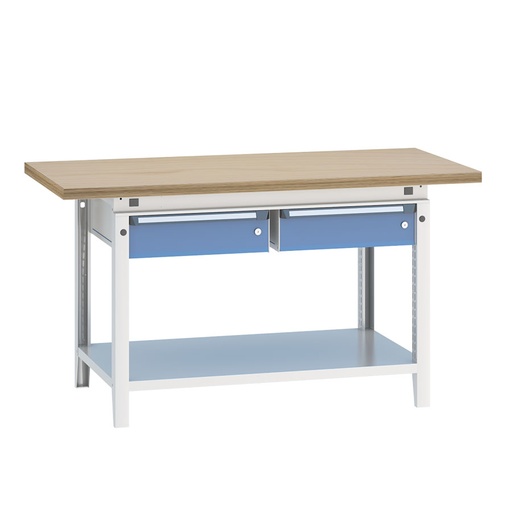 [040504] Banco de trabajo serie Funcion - Dim.: 1524x750x850h mm - Azul ral 5012 + gris ral 7035