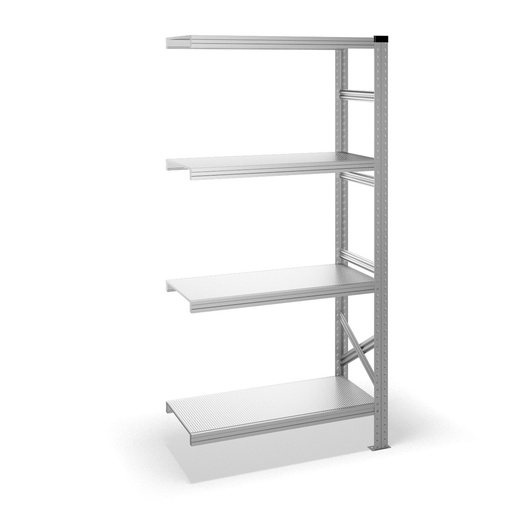 [040894] Estantería metálica adicional con 4 estantes - Dim.: 0900x400x1972h mm - acero galvanizado