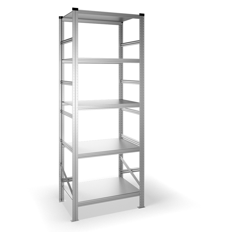 [040907] Estantería metálica con 5 estantes - Dim.: 0900x600x2500h mm - acero galvanizado