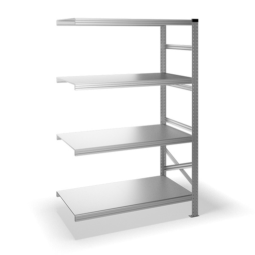 [040916] Estantería metálica adicional con 4 estantes - Dim.: 1200x600x1972h mm - acero galvanizado