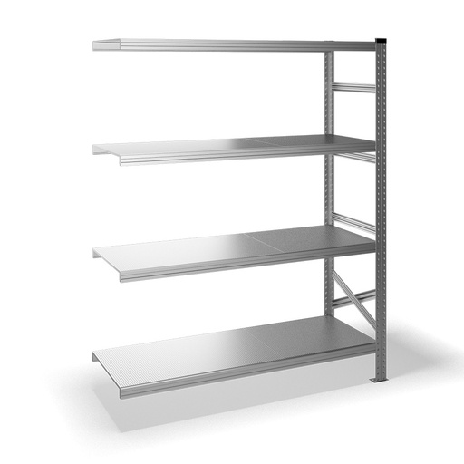 [040930] Estantería metálica adicional con 4 estantes - Dim.: 1500x500x1972h mm - acero galvanizado