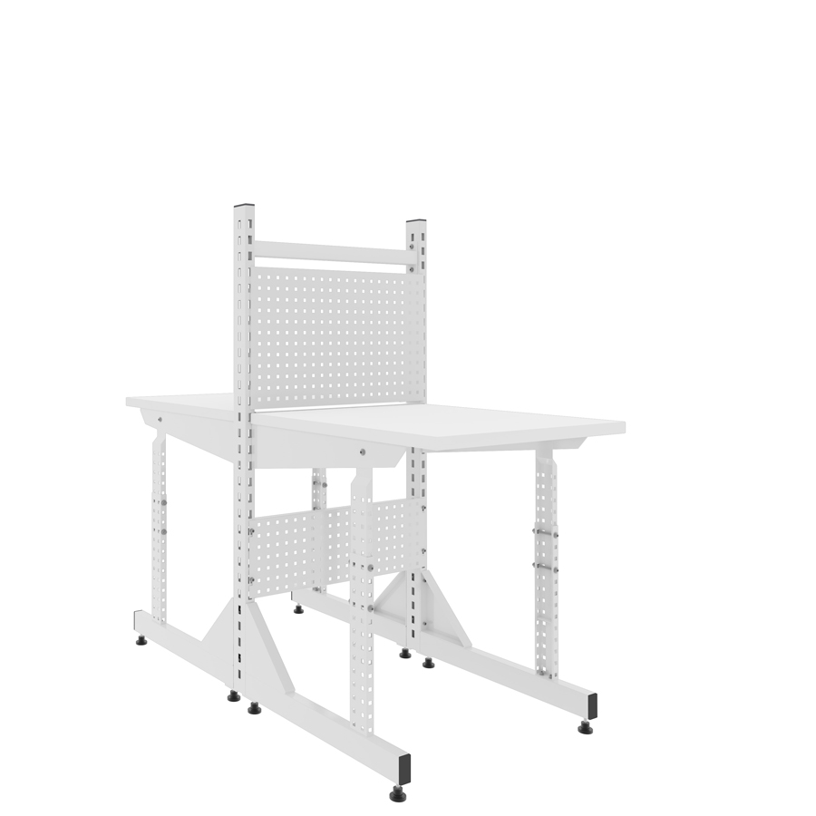 [041468] Estación de trabajo serie Table One a dos caras (módulo inicial) - Dim.: 655x1460x1300h mm - Gris ral 7035