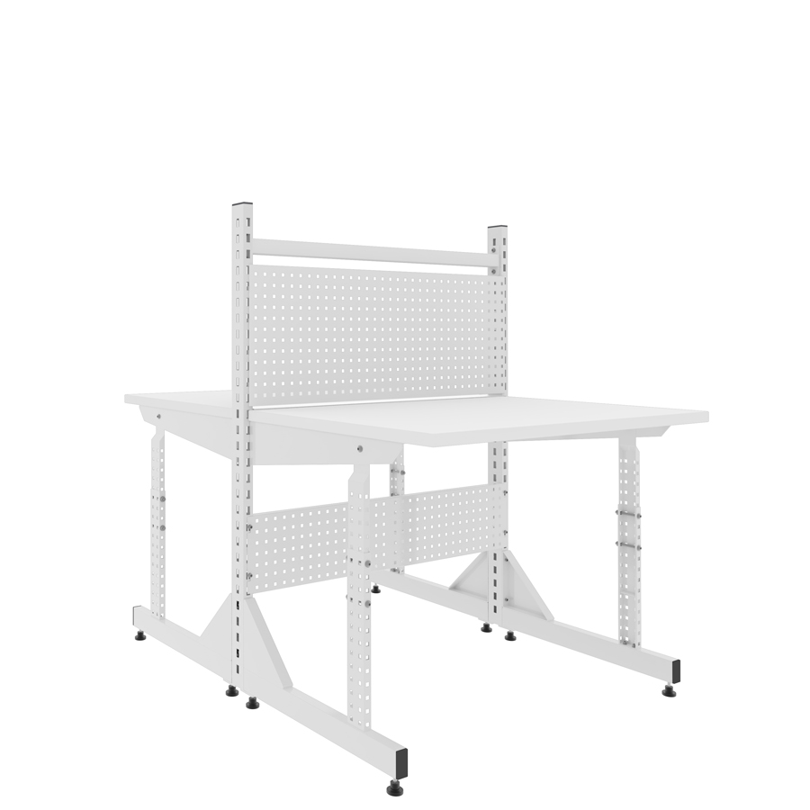 [041474] Estación de trabajo serie Table One a dos caras (módulo inicial) - Dim.: 1030x1460x1300h mm - Gris ral 7035