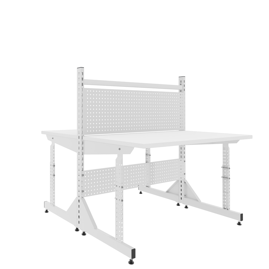 [041480] Estación de trabajo serie Table One a dos caras (módulo inicial) - Dim.: 1280x1460x1300h mm - Gris ral 7035