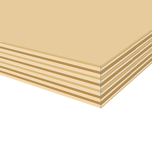 [041484] Encimera de haya multiplex sin cartelas para Table One - Dim.: 625x700x25h mm