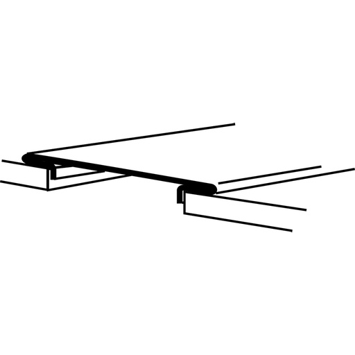 [041497] Tapa metálica para cubrir hueco entre encimeras de estación a dos caras serie Table One - Dim.: 625x90 mm - Gris ral 7035