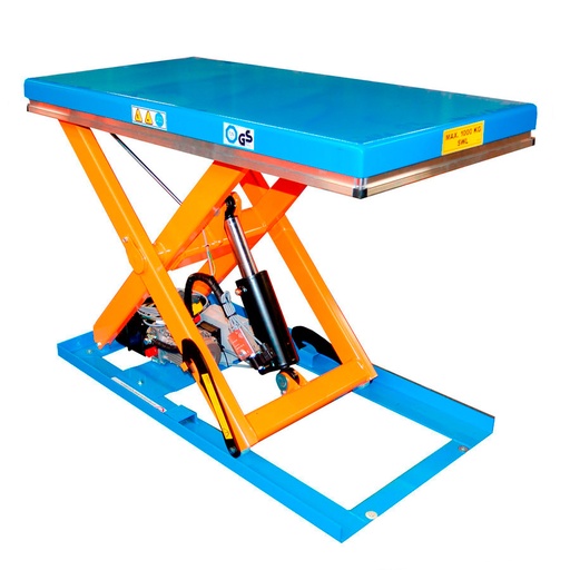 [041506] Mesa elevadora electrohidráulica de tijera simple - Carga: 1000 kg - Dim. plataforma: 1300x650 mm