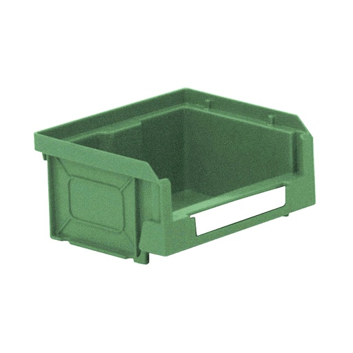 [041853] Caja plástica con apertura para almacenaje modelo Openbox K1 - Dim.: 105x88x53h mm - Verde