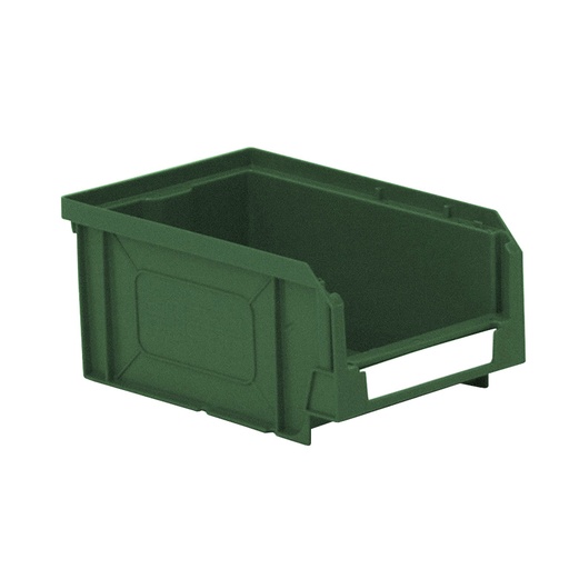 [041858] Caja plástica con apertura para almacenaje modelo Openbox K2 - Dim.: 105x160x75h mm - Verde
