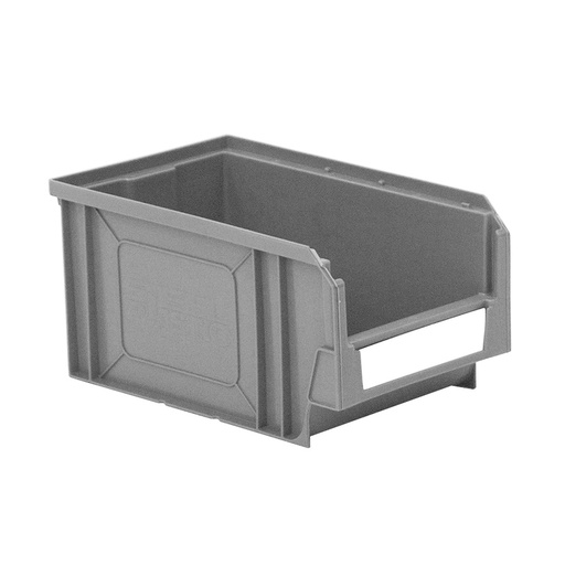 [041864] Caja plástica con apertura para almacenaje modelo Openbox K3 - Dim.: 144x235x120h mm - Gris