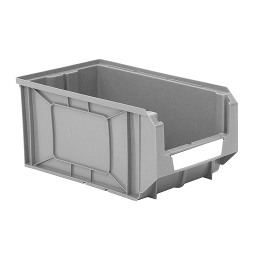 [041869] Caja plástica con apertura para almacenaje modelo Openbox K4 - Dim.: 205x345x163h mm - Gris