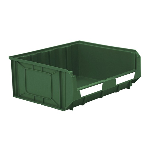 [041873] Caja plástica con apertura para almacenaje modelo Openbox K4/D - Dim.: 410x345x163h mm - Verde