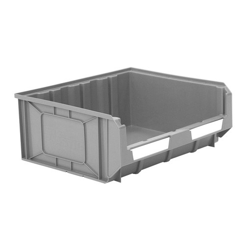 [041874] Caja plástica con apertura para almacenaje modelo Openbox K4/D - Dim.: 410x345x163h mm - Gris