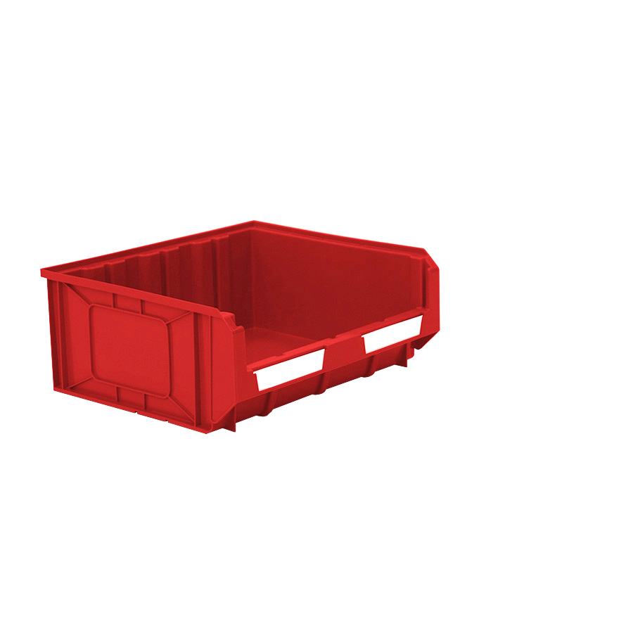 [041875] Caja plástica con apertura para almacenaje modelo Openbox K4/D - Dim.: 410x345x163h mm - Rojo