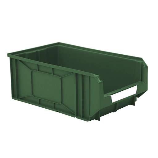 [041878] Caja plástica con apertura para almacenaje modelo Openbox K5 - Dim.: 298x485x189h mm - Verde