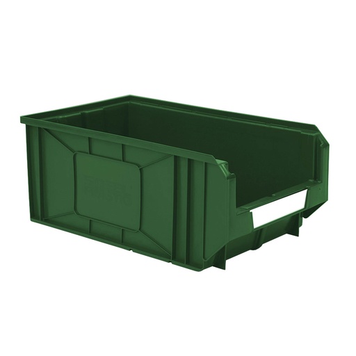 [041883] Caja plástica con apertura para almacenaje modelo Openbox K6 - Dim.: 372x600x250h mm - Verde