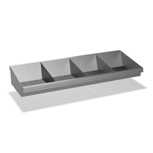 [041909] Estante metálico tipo cubeto para estantería de picking - Dim.: 1500x500x47h mm - Acero galvanizado