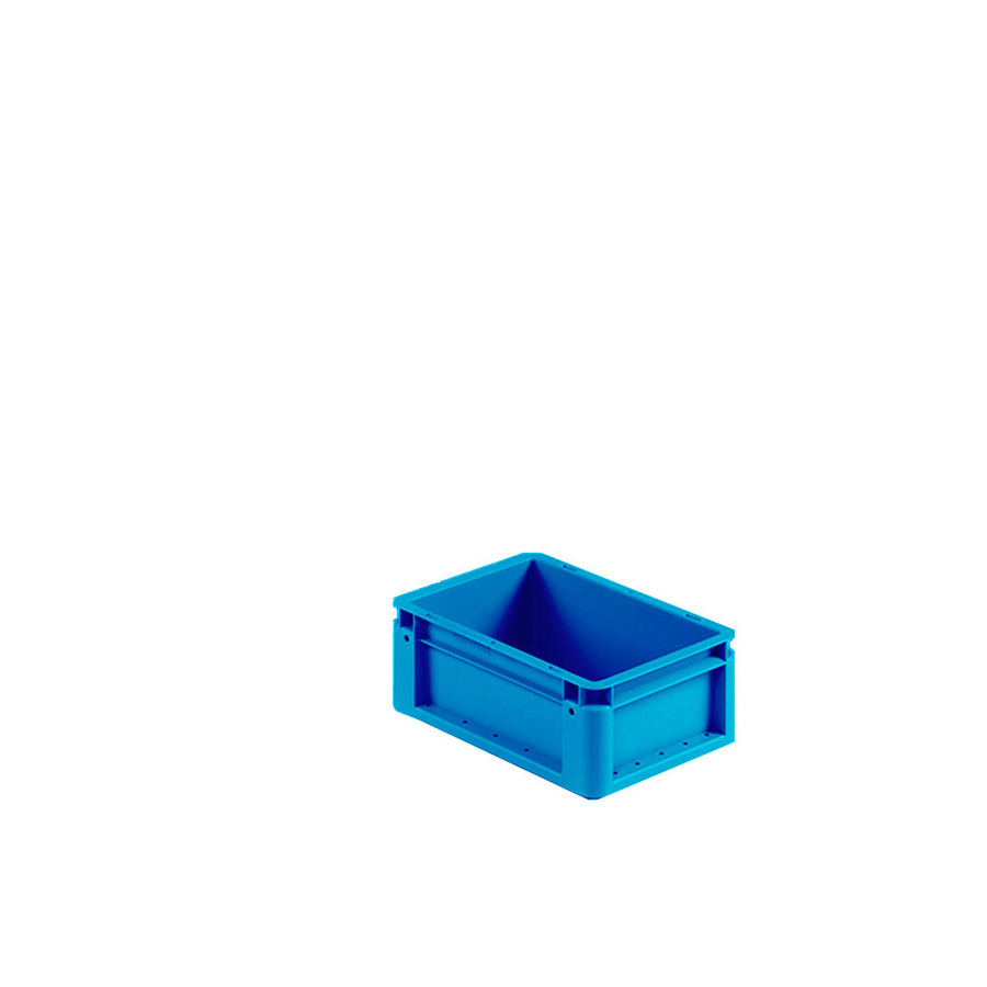 [041918] Caja plástica para transporte norma Europea serie Silverline con asas cerradas - Dim.: 300x200x120h mm - Azul