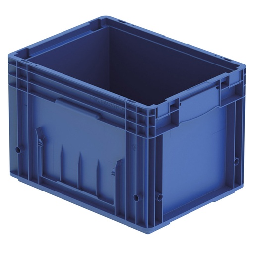 [042021] Caja plástica Eurobox para el sector automoción serie KLT de fondo liso perforado - Dim.: 400x300x280h mm - Azul
