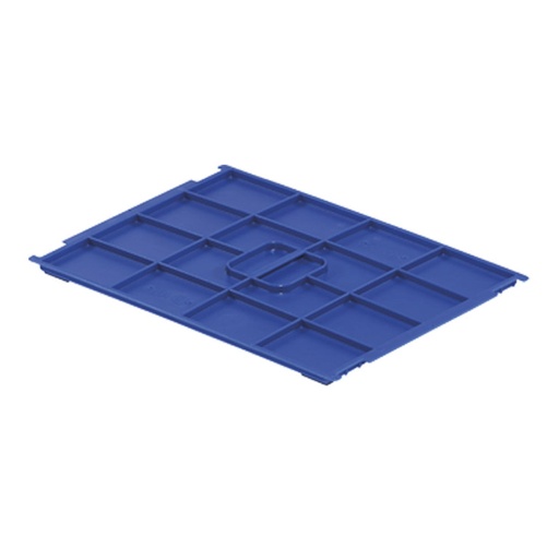 [042025] Tapa plástica Eurobox para el sector automotriz serie KLT - Dim.: 400x300 mm - Azul