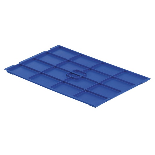 [042026] Tapa plástica Eurobox para el sector automotriz serie KLT - Dim.: 600x400 mm - Azul