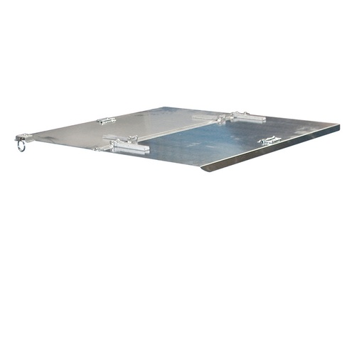 [042847] Tapa metálica abatible en una hoja para contenedor metálico de 1 m³ - acero galvanizado
