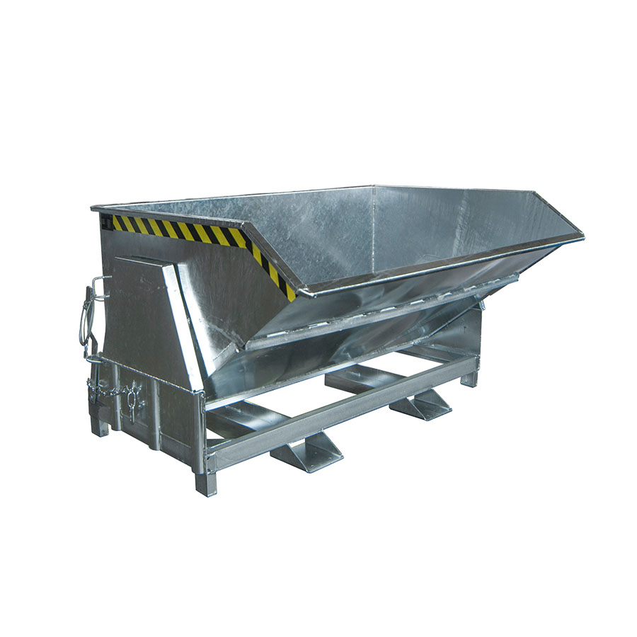 [042895] Contenedor metálico basculante estándar de 1,5 m³ - Dim.: 1455x1950x1070h mm - galvanizado