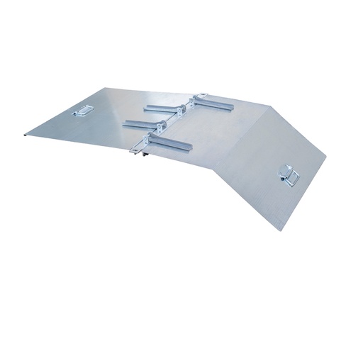 [042915] Tapa abatible articulada para contenedor de 0,3 m³ - acero galvanizado