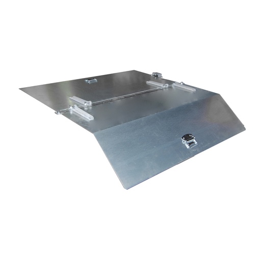 [042916] Tapa abatible articulada para contenedor de 0,75 m³ - acero galvanizado