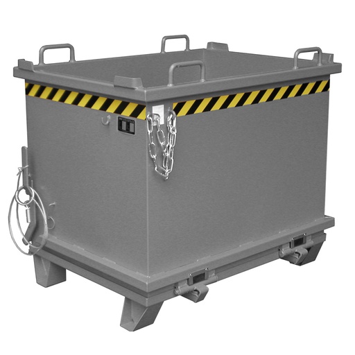 [042972] Contenedor de fondo abatible estándar - Capacidad 0,5 m³ - Dim.: 1035x1304x700 mm - acero pintado