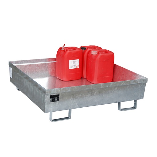 [043489] Cubeta colectora metálica de 280 litros de capacidad - Dim.: 1200x1200x335h mm - Acero galvanizado