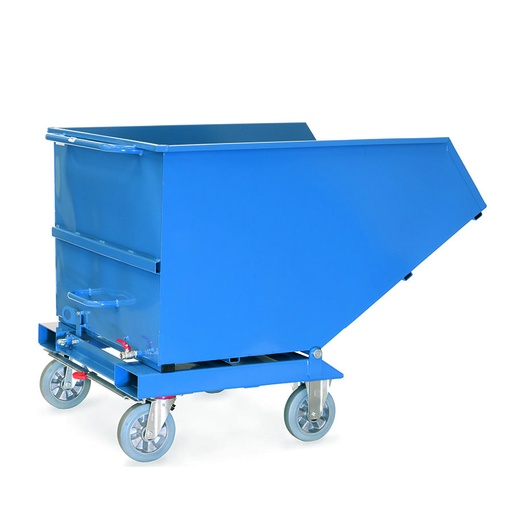 [043545] Contenedor basculante manual para virutas con grifo - Dim.: 1458x1044x1099h mm - Azul ral 5007