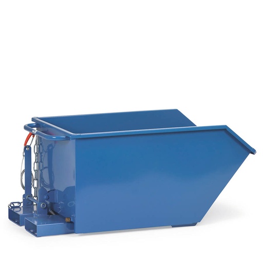 [043549] Contenedor autobasculante para virutas con grifo - Dim.: 1390x1300x676h mm - Azul ral 5007