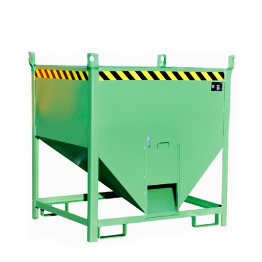 [043559] Contenedor de silo para vaciado con trampilla lateral - Capacidad 0,75 m3 - Dim.: 1000x1200x1260 mm - acero pintado