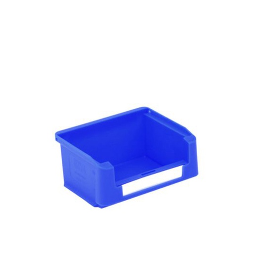 [043616] Caja plástica para almacén con abertura frontal - Dim.: 102x85x50h mm - azul