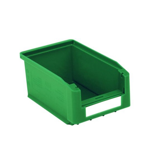 [043623] Caja plástica para almacén con abertura frontal - Dim.: 103x160x75h mm - verde