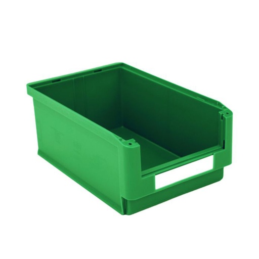 [043648] Caja plástica para almacén con abertura frontal - Dim.: 315x500x200h mm - verde