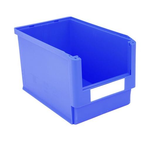 [043651] Caja plástica para almacén con abertura frontal - Dim.: 315x500x300h mm - azul