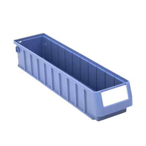 [043658] Caja plástica para el almacenamiento en estantería serie Regalbox RK - Dim.: 500x117x90h mm - azul