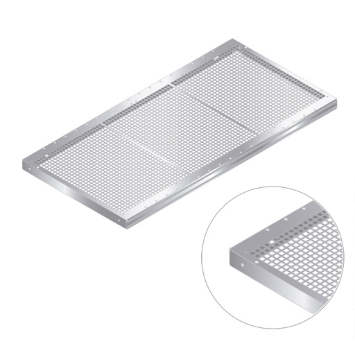 [043742] Estante metálico perforado 44-50% para estantería industrial - Dim.: 1000x300x40h mm - Carga 100 kg - Galvanizado