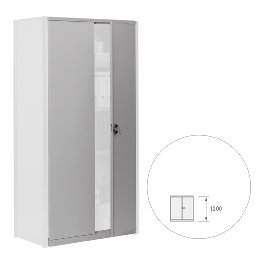 [043816] Par de puertas batientes para estantería industrial - Dim.: 1000x22x1075h mm - Gris ral 7035