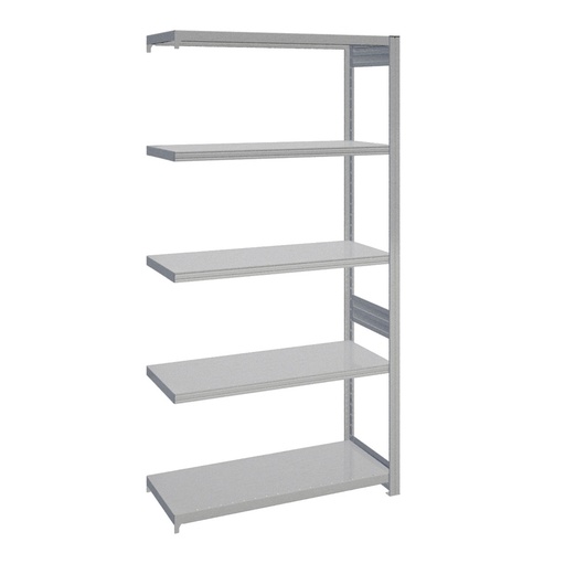 [044100] Estantería adicional industrial para almacén con 5 estantes de carga 100 kg - Dim.: 1008x424x2000h mm - Galvanizado