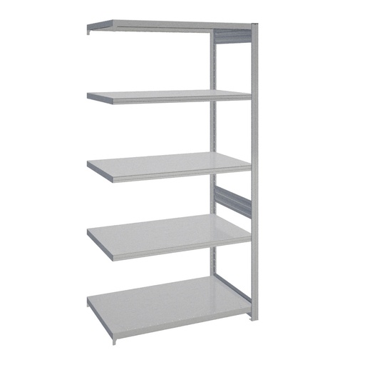 [044104] Estantería adicional industrial para almacén con 5 estantes de carga 100 kg - Dim.: 1008x624x2000h mm - Galvanizado