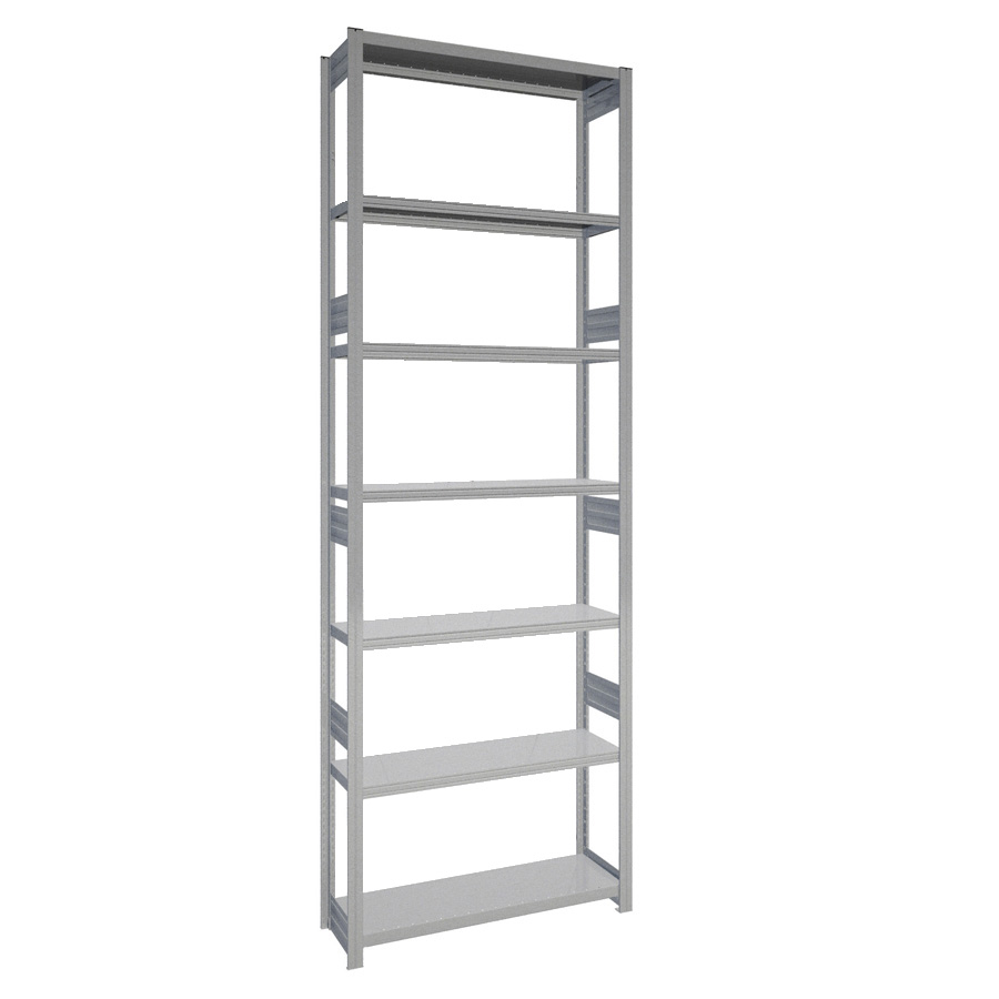 [044113] Estantería industrial para almacén con 7 estantes de carga 100 kg - Dim.: 1058x324x3000h mm - Galvanizado