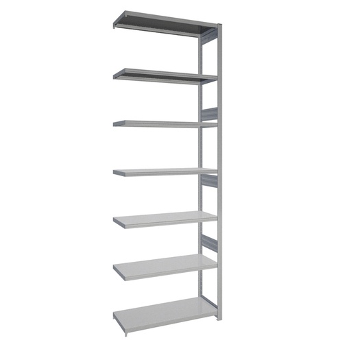 [044116] Estantería adicional industrial para almacén con 7 estantes de carga 100 kg - Dim.: 1008x424x3000h mm - Galvanizado