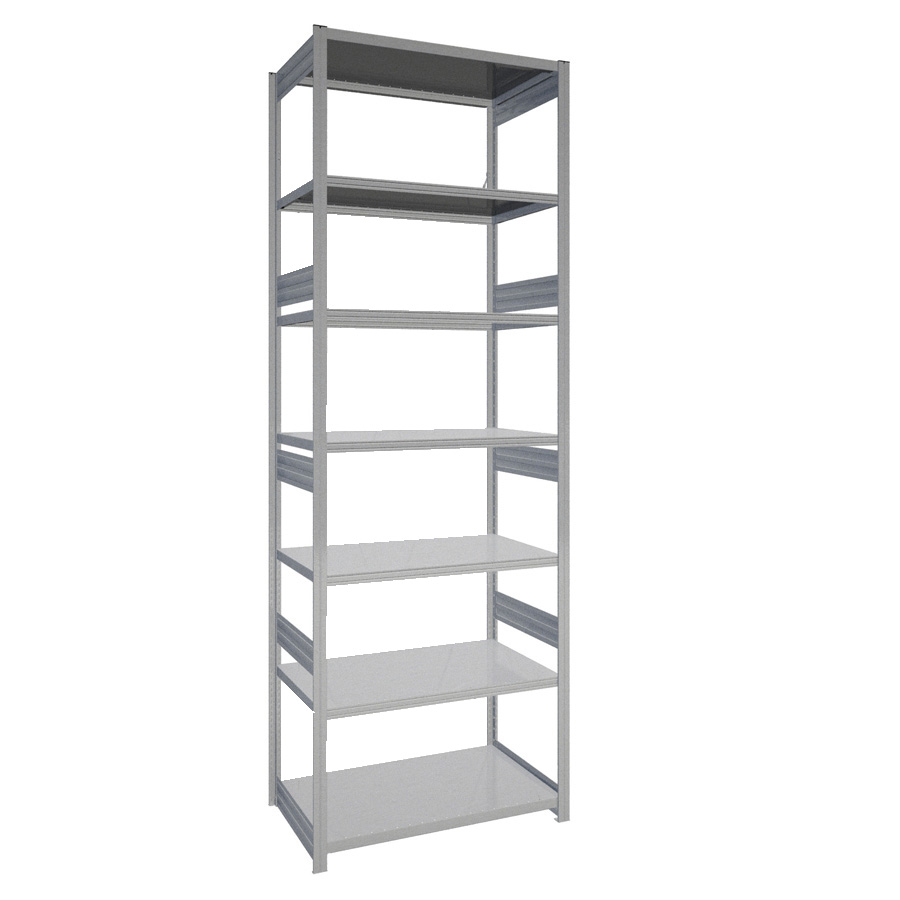 [044119] Estantería industrial para almacén con 7 estantes de carga 100 kg - Dim.: 1058x624x3000h mm - Galvanizado