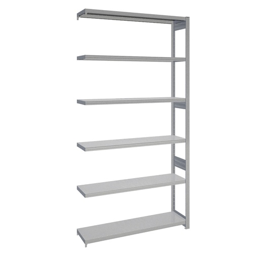 [044130] Estantería adicional industrial para almacén con 6 estantes de carga 100 kg - Dim.: 1308x324x2500h mm - Galvanizado