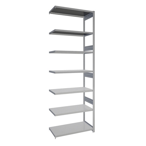 [044170] Módulo adicional de estantería industrial con 7 estantes de carga 200 kg - Dim.: 1008x524x3000h mm - Galvanizado